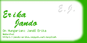 erika jando business card
